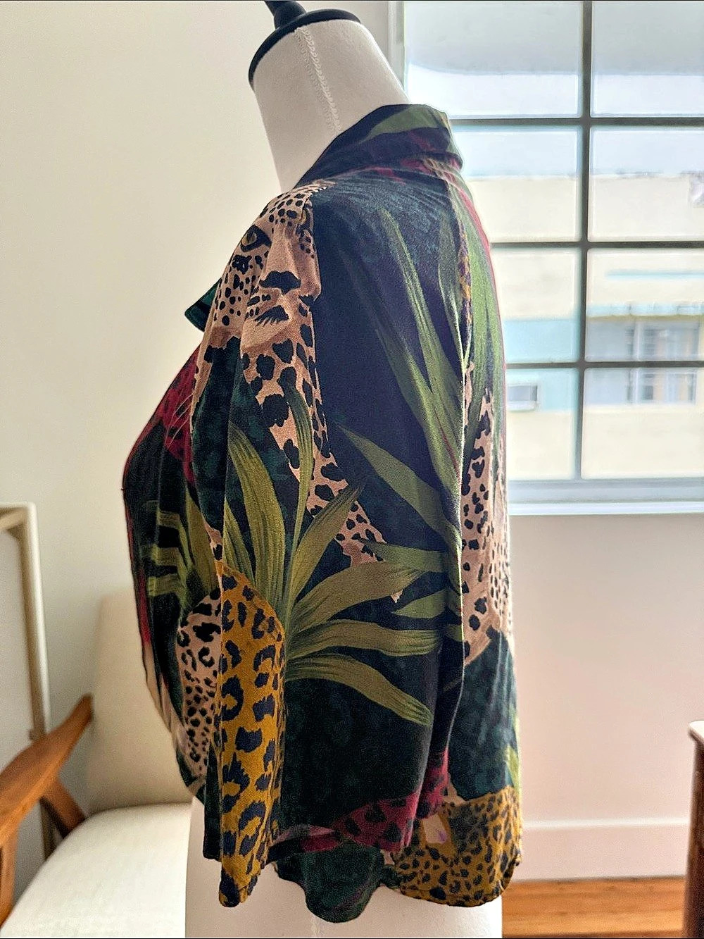 Farm Rio Animal Print Open Front Top - Picture 2 of 5